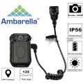 Военное оборудование Diamante Ambarella Chip Портативная беспроводная литий-ионная батарея 2600/3600 мАч Полицейская видео камера для ношения на теле